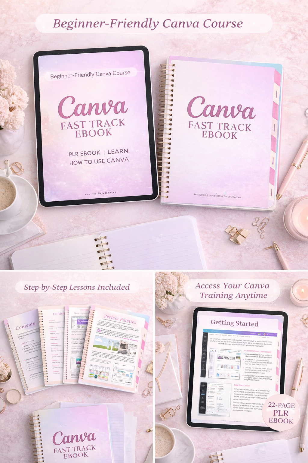 Canva Fast Track Course | Learn Canva for Beginners (22-Page PLR eBook)