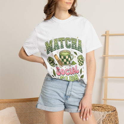Matcha Social Club T‑Shirt — Retro Tea Graphic Tee