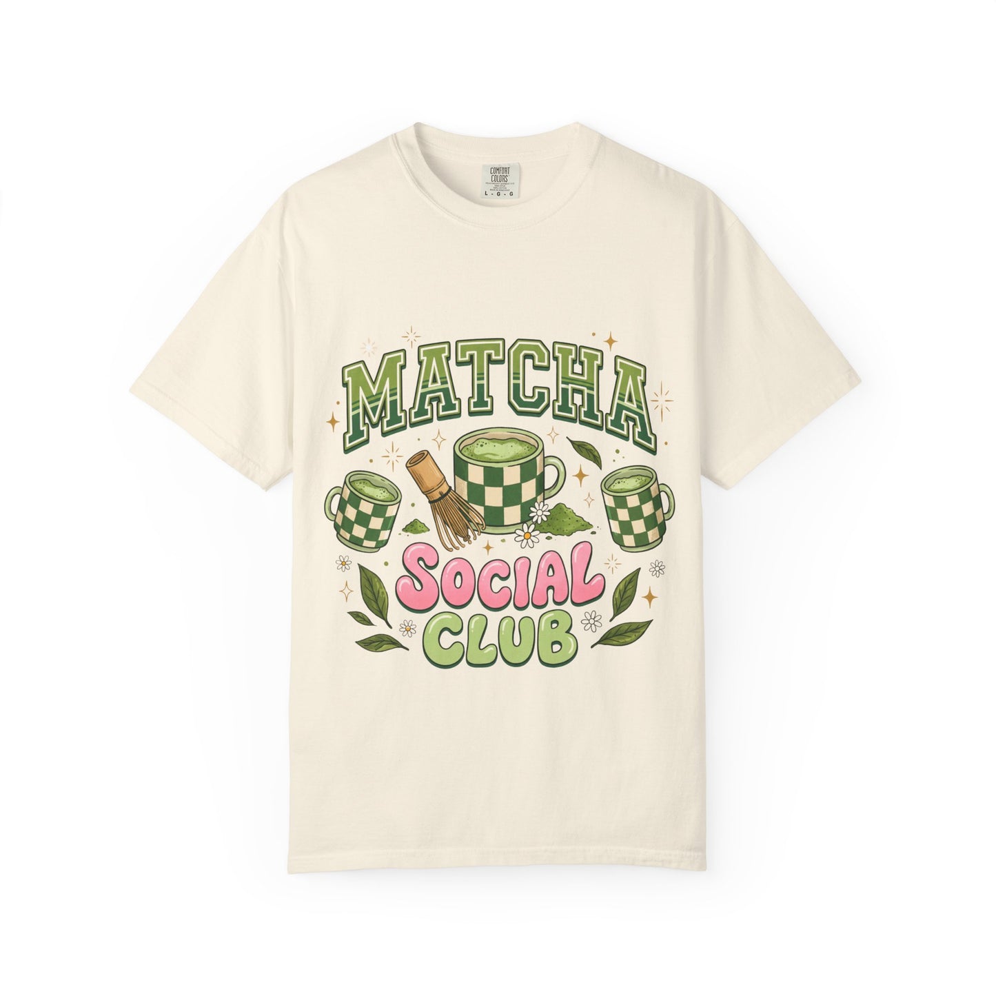 Matcha Social Club T‑Shirt — Retro Tea Graphic Tee