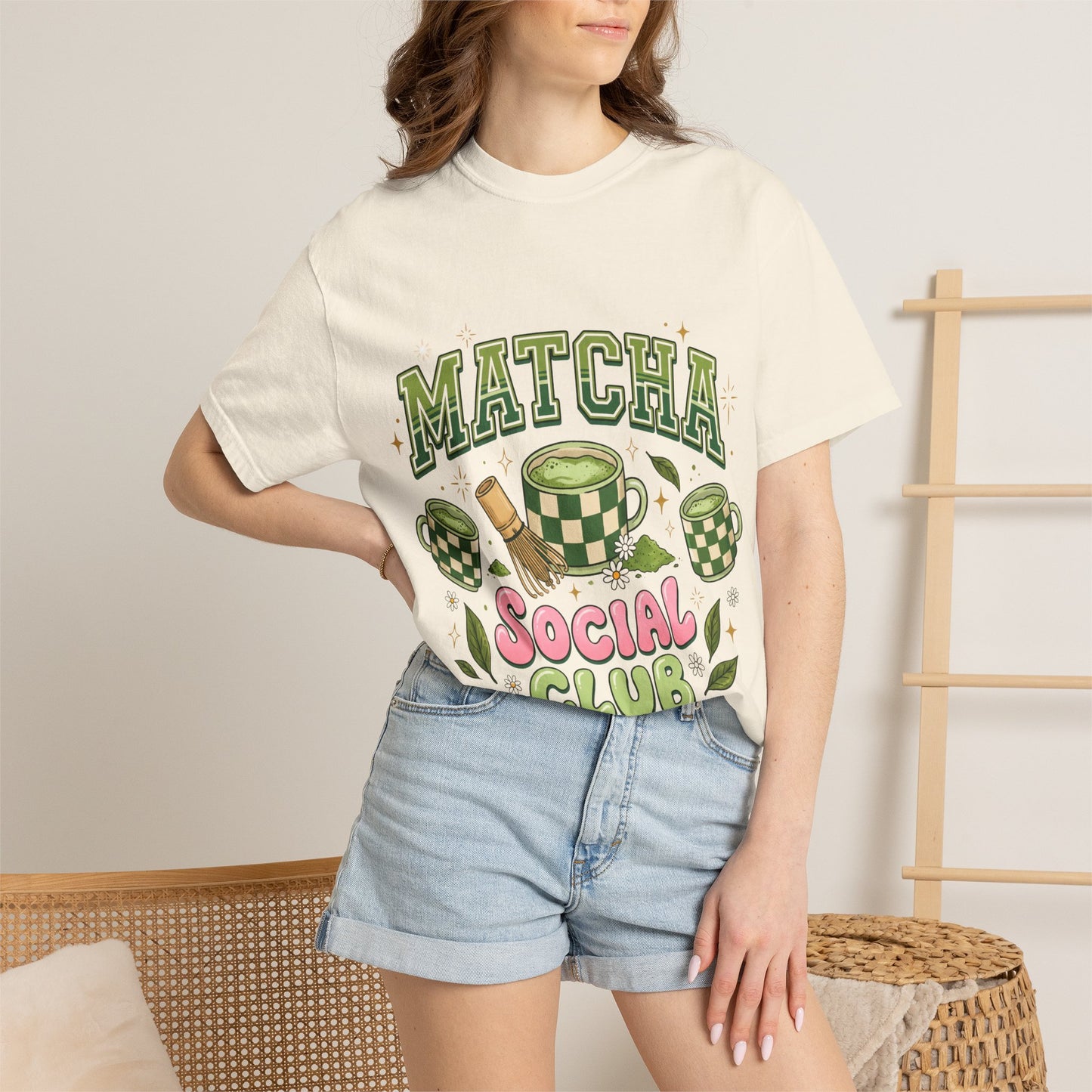 Matcha Social Club T‑Shirt — Retro Tea Graphic Tee