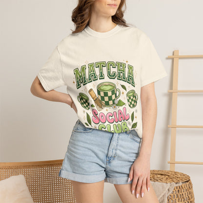 Matcha Social Club T‑Shirt — Retro Tea Graphic Tee