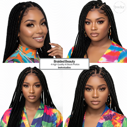 Braided Beauty Collection | Stock Photos (Set of 4)