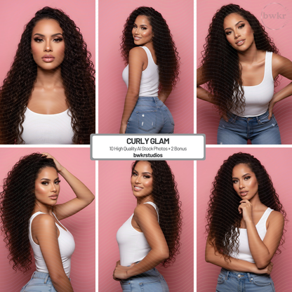Curly Glam | Stock Photos (Set of 12)