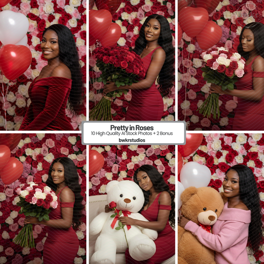 Pretty in Roses | Stock Photos (Set of 12)