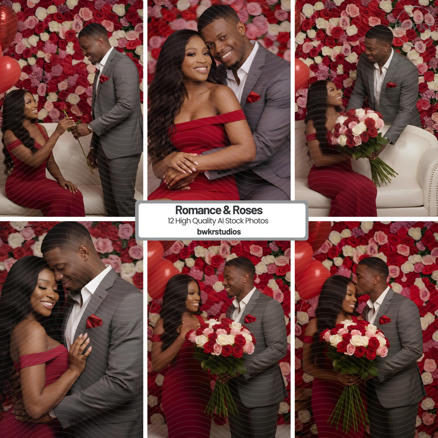 Romance & Roses | Stock Photos (Set of 12)