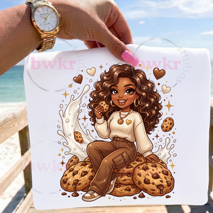 Cookie Girl PNG Bundle | 21 Cozy Cookie Lover Girls | Chocolate Chip & Oreo PNG | Instant Digital Download
