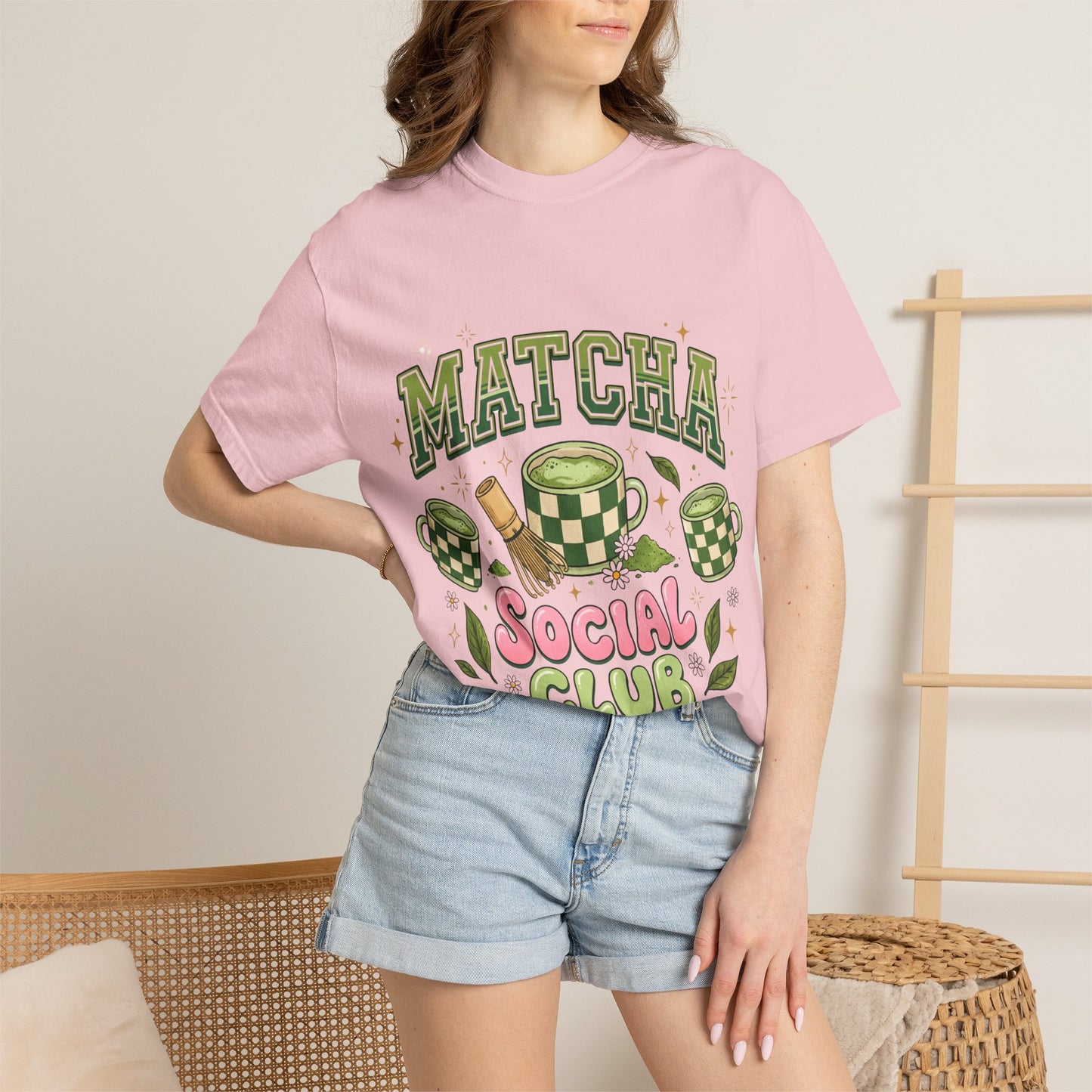 Matcha Social Club T‑Shirt — Retro Tea Graphic Tee