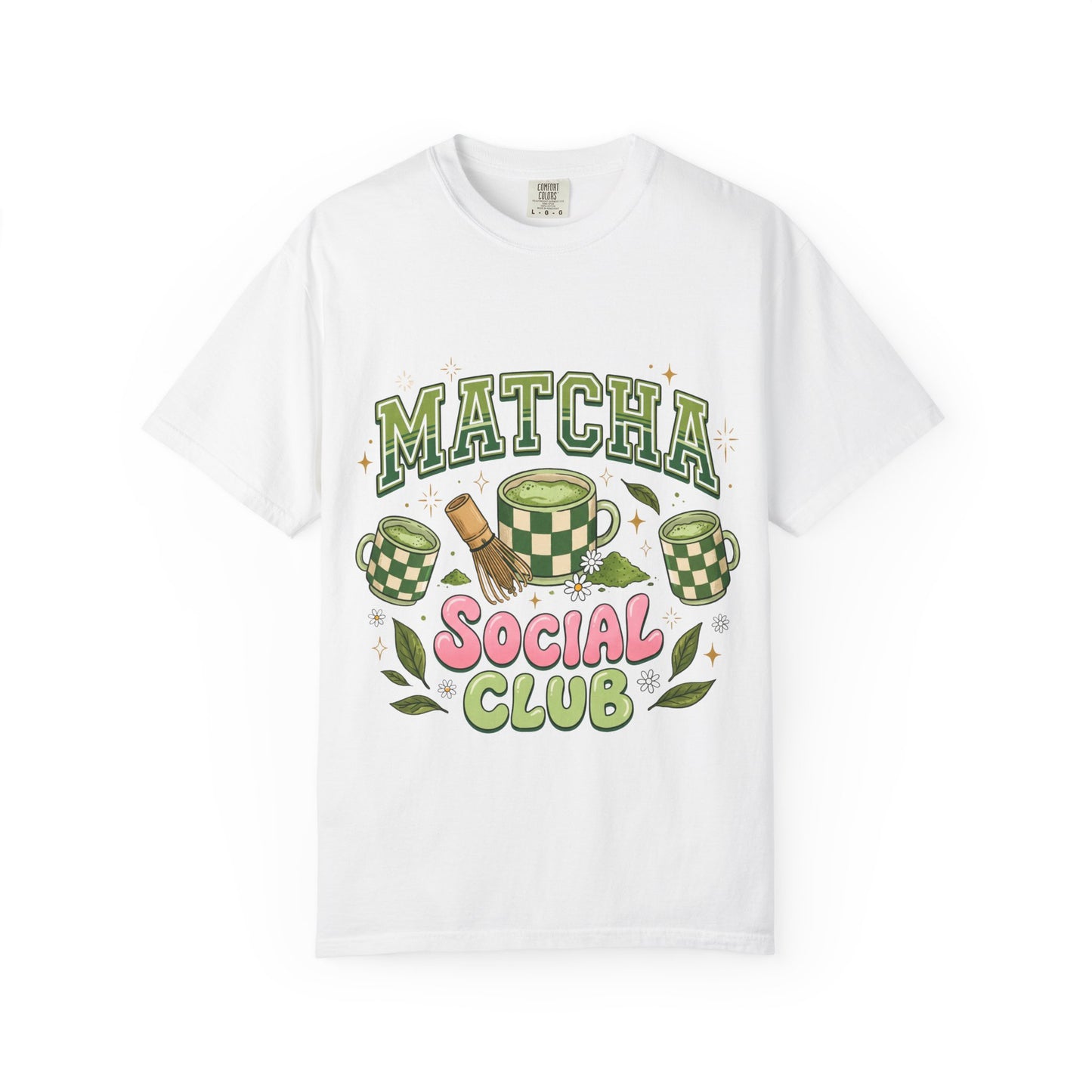 Matcha Social Club T‑Shirt — Retro Tea Graphic Tee