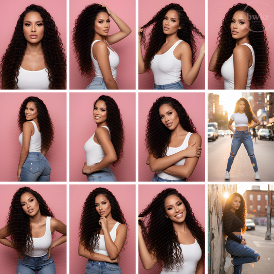 Curly Glam | Stock Photos (Set of 12)
