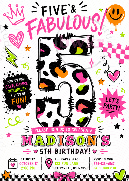 Cheetah Print Numbers PNG Bundle | 0-9 | Retro Neon Leopard Number Set | High Resolution Instant Download