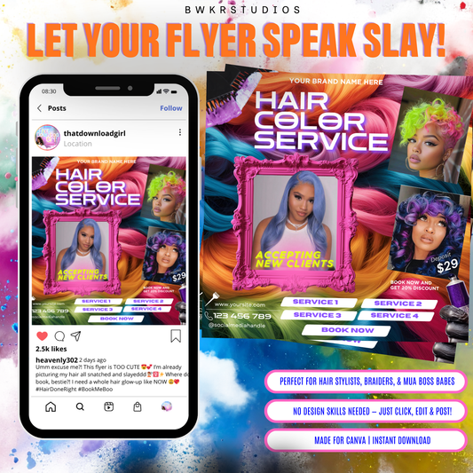 Salon Color Service Promotion Flyer