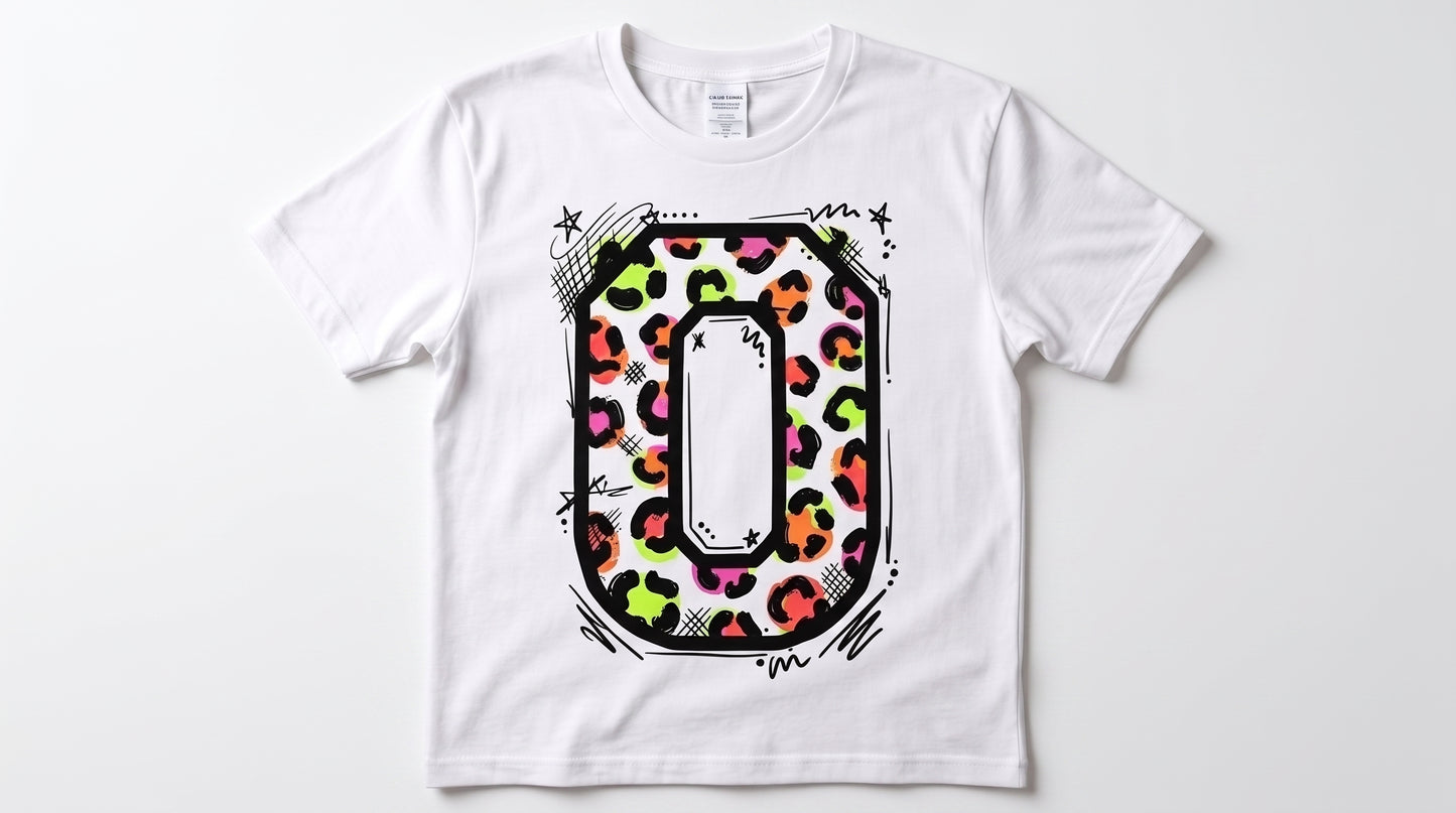 Cheetah Print Numbers PNG Bundle | 0-9 | Retro Neon Leopard Number Set | High Resolution Instant Download