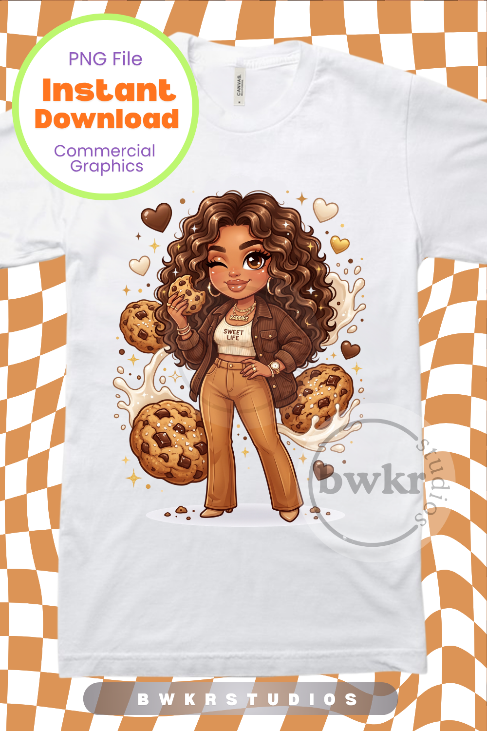 Cookie Girl PNG Bundle | 21 Cozy Cookie Lover Girls | Chocolate Chip & Oreo PNG | Instant Digital Download