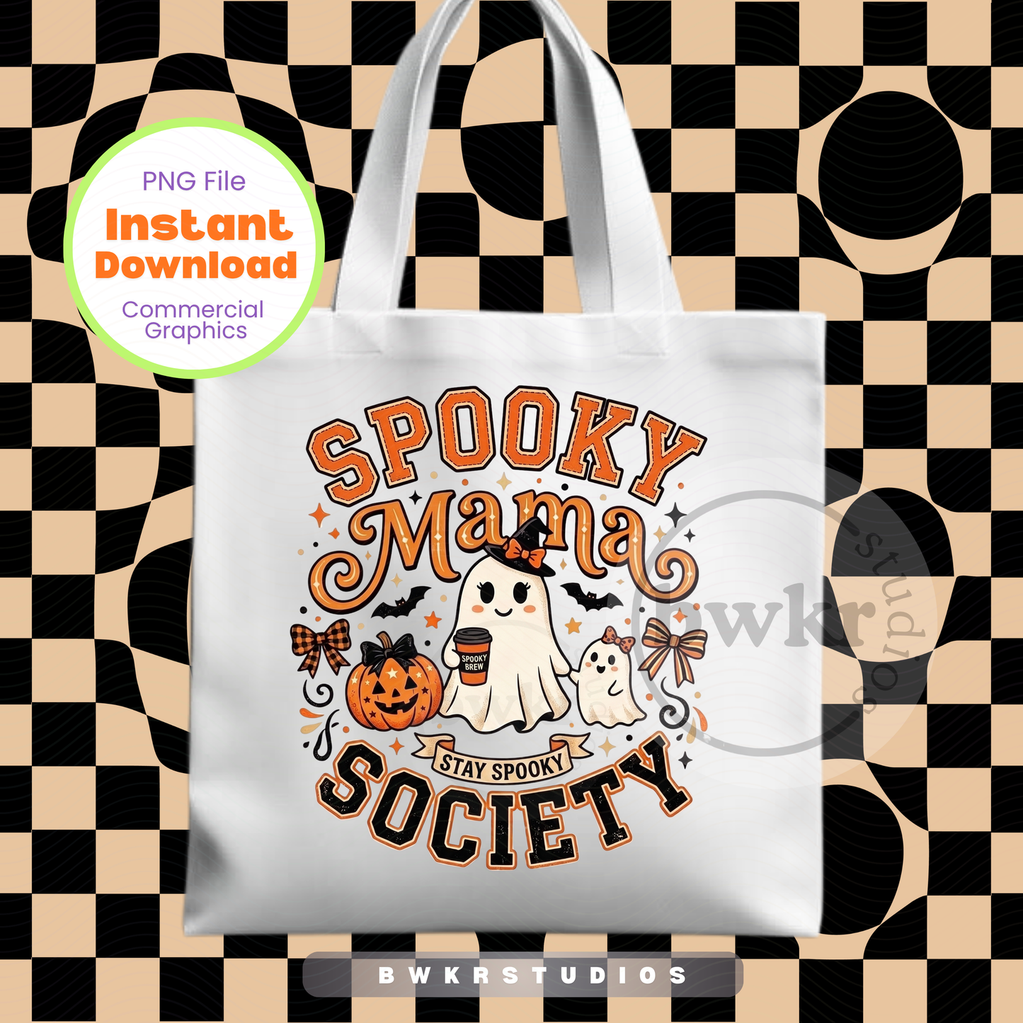 Spooky Mama Society PNG | Halloween Mom Shirt Design | Digital Download