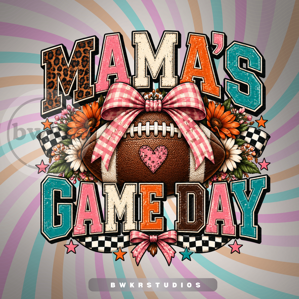 Mama's Game Day PNG | Football Mom Sublimation Design