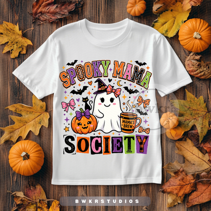 Spooky Mama PNG | Halloween Mom Coffee Shirt Design| Digital Download